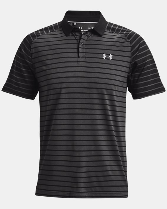 Men's UA Iso-Chill Mix Stripe Polo in Black image number 4